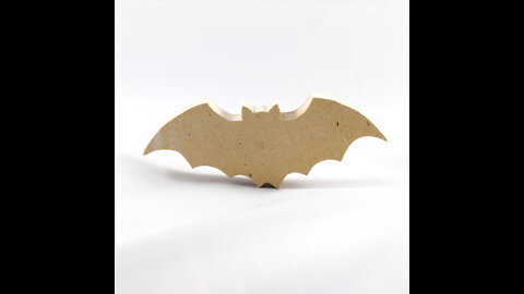 Bat Cutout, Handmade Unfinished, Unpainted, Freestanding Halloween Decoration for Crafts or Toys