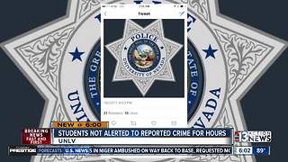 Students not alerted about UNLV crime for hours