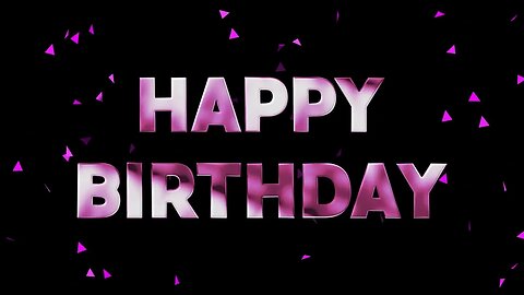 Pink Happy Birthday Background Backdrop Motion Graphics 4K UHD Copyright Free