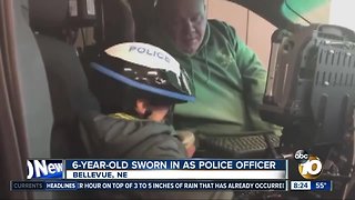 6 Year old sworn in as police officer