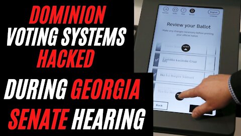 Dominion Voting Systems HACKED DURING Georgia Senate Subcommittee Hearing on Election Fraud 2020