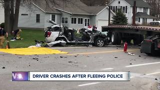 Stolen car pulverized in Mentor crash