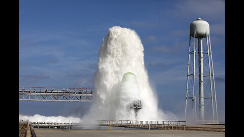 Launch Pad Water Deluge System Test at NASA Kennedy Space Center