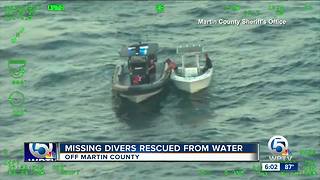 Missing divers rescued Saturday near Martin County