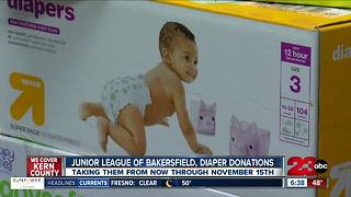 Junior League of Bakersfield holding a diaper drive through November 15th