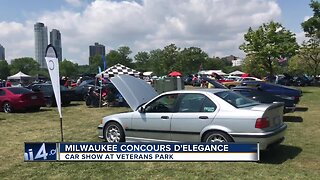 Classic cars on display at Milwaukee Concours d'Elegance