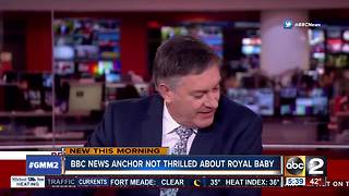 BBC anchor shows disgust with royal baby news