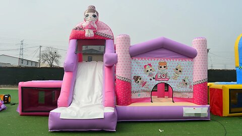 Surprise doll Bounce House With Slide#factory bounce house#factory slide#bounce #bouncy #castle