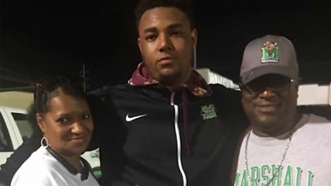 Marshall University Lineman Larry Aaron PARALYZED Protecting Girlfriend from Shooting at Party