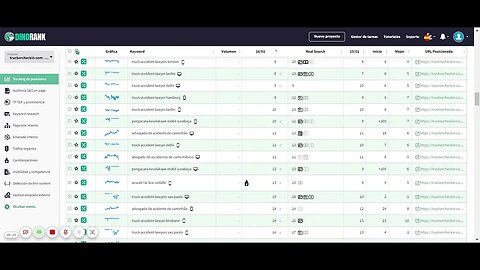 SEO hobby EXPERT use SERP Rank Traking DinoRANK for checking position of truckercheckin.com webpage