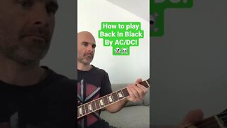 How to play Back In Black by AC/DC on Guitar!!