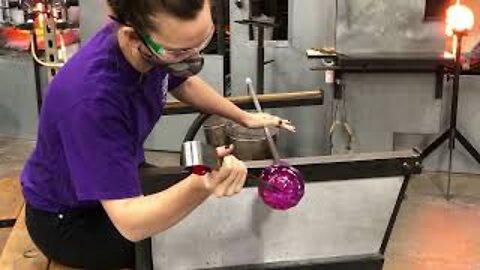 Corning Glass Factory, NY: Making Your Own Pumpkin and Stained-Glass Square