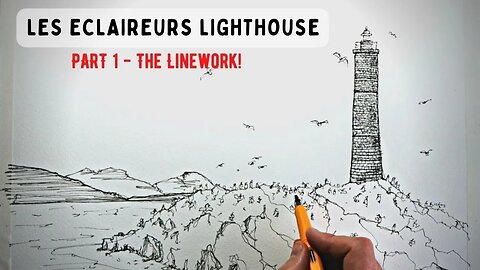 DETAILED Urban Sketching - This Lighthouse is the PERFECT Subject!