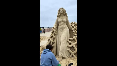 The beauty of a beach sand statue scripture #visualart