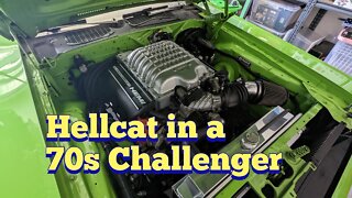Badass Hellcat powered 70s Challenger #hellcat