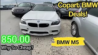 Copart Walk Around BMW M6 M5 and 550i, F250 King Ranch and Ferrari!