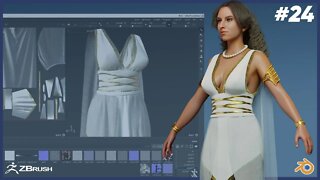 Aphrodite | how to create 3d realistic Character for animation | Part 24 | ZBrush | Blender tutorial