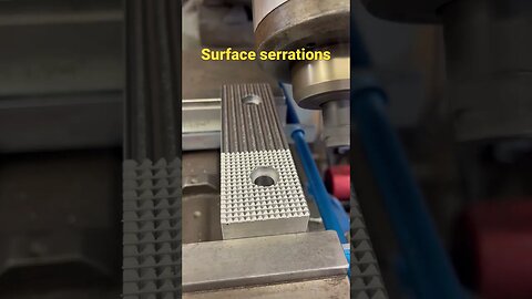 Making straight line surface serrations on a part #machining #machinist #machineshop #shop