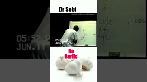 DR SEBI - NO GARLIC - UNNATURAL ACIDIC HERB #shorts #drsebi #garlic #nogarlic #acidic