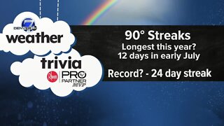 Weather trivia: Longest 90-degree streaks