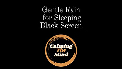 8 Hours of Gentle Rain sounds for Sleeping| Black Screen | Sleep and Meditation