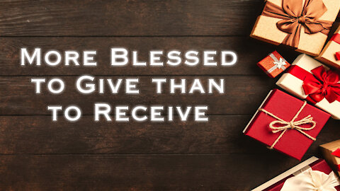 More Blessed to Give than to Receive | Pastor Anderson Preaching