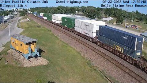 UP 1982 Leading WB Intermodal in Belle Plaine, IA on June 22, 2022 # Steel Highway #