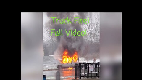 Truck burst into flames. Full Video!