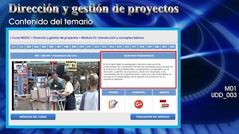 Dirección y gestión de proyectos [M01] Contenido del temario [UDD_003]