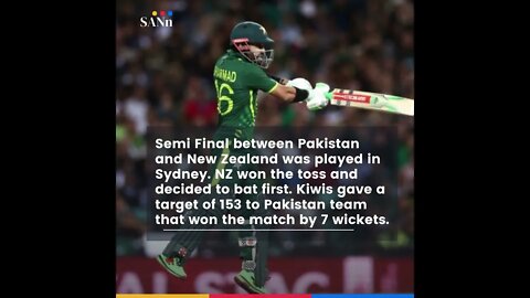 Pakistan enters T20 World Cup Final beating NZ in Semi Final