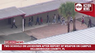 Action Air 1: Two Hillsborough Co. schools on lockdown after report of weapon on campus