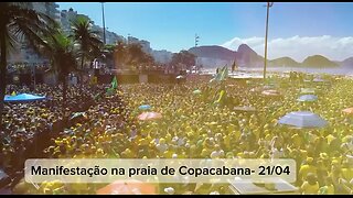 Copacabana, RJ, 21 de abril de 2024 - Liberdade sim, ditadura não