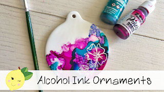 Hand Painting Ornaments with Alcohol Ink, The Lemonade Store