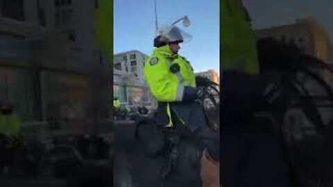 SHARE: Peaceful protestors in Ottawa protesting mandates being trampled by the mounted unit.