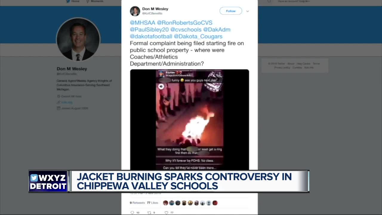 Macomb Dakota football coach suspended after parent burned Chippewa Valley jacket