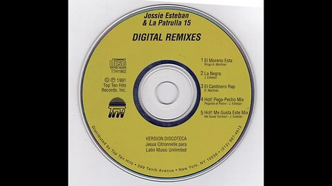 Jossie Esteban y La Patrulla 15 - El Cantinero Rap (Remix) (1990)