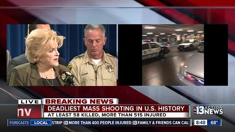 Las Vegas Mayor Goodman, Nevada Governor Sandoval, officials speak about mass shooting in Las Vegas