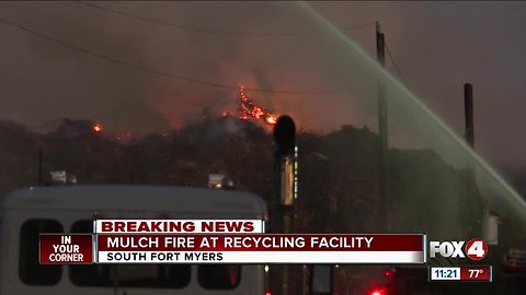 Mulch fire at Fort Myers Recycling Plant