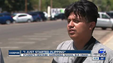 Students describe Weld Co. school bus crash: 'I fell out of my seat and I just started flipping'