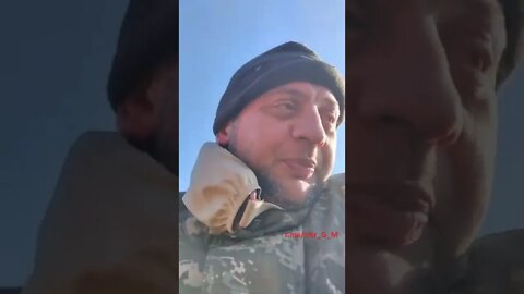 Ukrainian soldier deeply upset after Putin's bombing