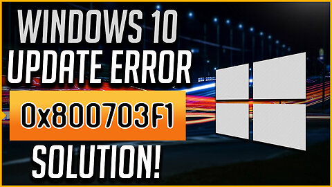 [Fixed] ✅ Error Code 0x800703F1✳️ Windows 10 Update Error 0x800703F1