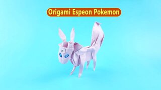 Origami Espeon Pokémon Step by Step - Easy Paper Crafts