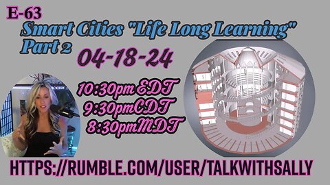 Smart Cities and "Life Long Learning. 04-18-24 (10:30pmEDT/9:30pmCDT/8:30pmMDT)