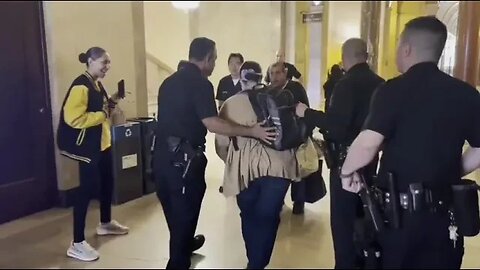 At least one protestor has been arrested before the start of this morning’s Los Angeles council...