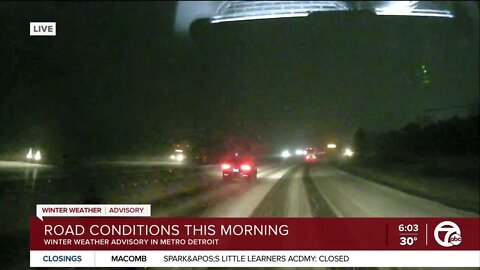 Road conditions worsen as the winter storm makes it way through metro Detroit