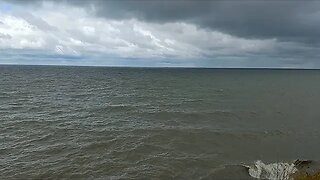 Lake Erie with Menacing Storm Clouds About ~ October 16, 2023