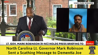 North Carolina Lt. Governor Mark Robinson Sent a Scathing Message to Dementia Joe