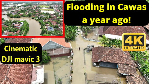 Flooding in Cawas, Klaten November 2022 Full - DJI Mavic 3 #indonesia #Drone