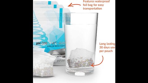 pH On-The-Go Portable Water Filter - Alkaline Water Pouch Filter for Water Bottles, Jugs, Pitch...
