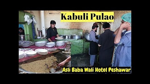 Pakistani Vlog - Best Kabuli Pulao Asli Baba Wali Hotel Peshawar _ Pakistan Peshawar Food Street